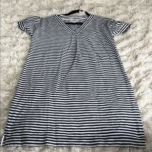 Vineyard Vines Navy and White Cotton Striped Dress